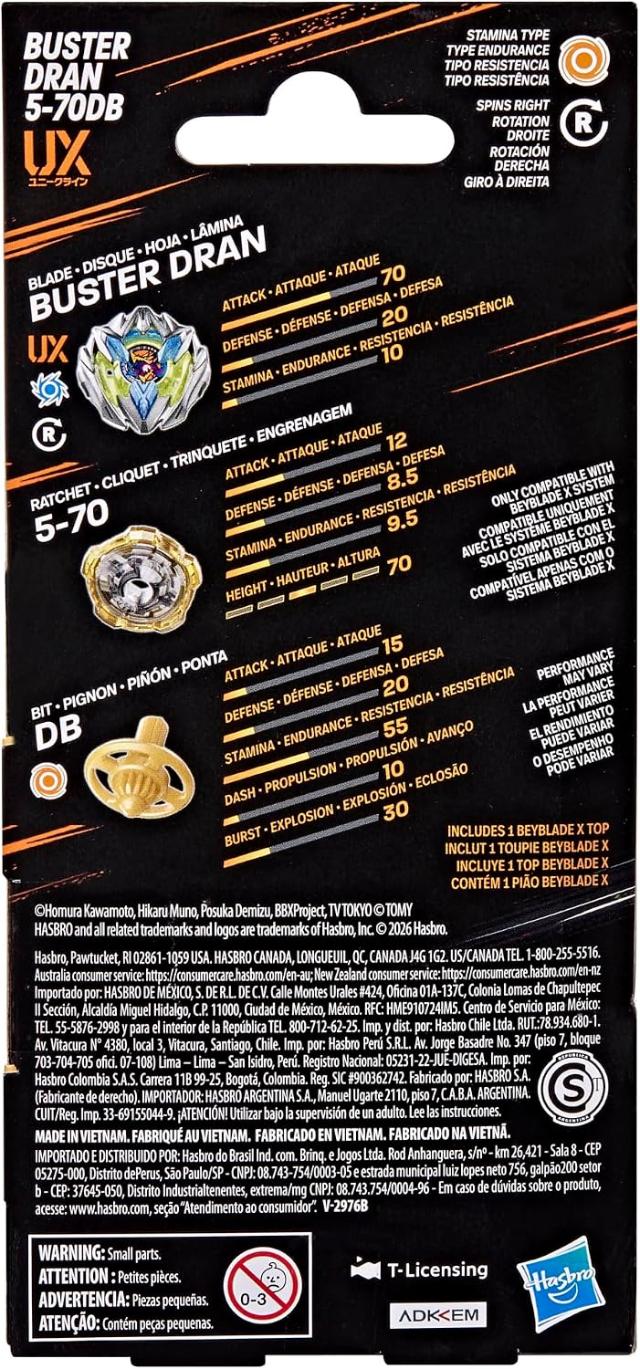 Beyblade X Buster Dran 5-70DB Booster (Hasbro)