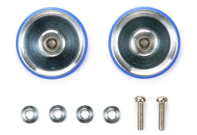 Tamiya 19mm Aluminum Rollers w/Plastic Rings (Dish Type)(15426)