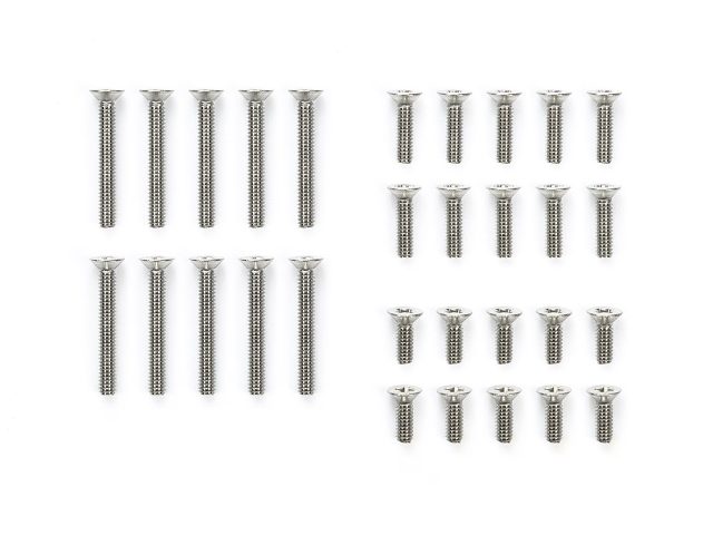 Tamiya Stainless Steel Countersunk Screw Set (6/8/15mm)(15527)