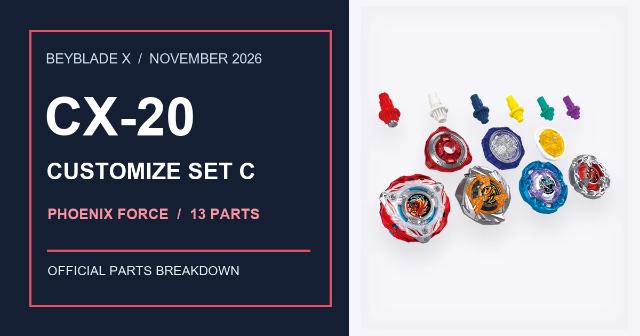 Beyblade X CX-20 Customize Set C: Every Part Explained