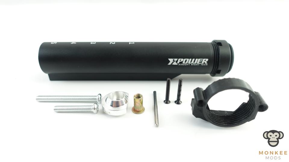 Monkee Mods XYL Unicorn AEG Buffer Tube Adapter with X-Power Buffer Tube
