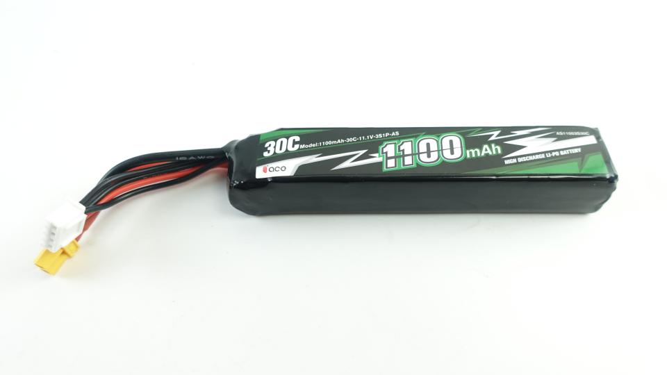 GS Ace 11.1V 1100mAh 30C XT-30 Lipo Battery