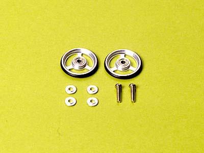 Tamiya 17mm Aluminum Ball-Race Rollers (3-Spoke Type)(15161)