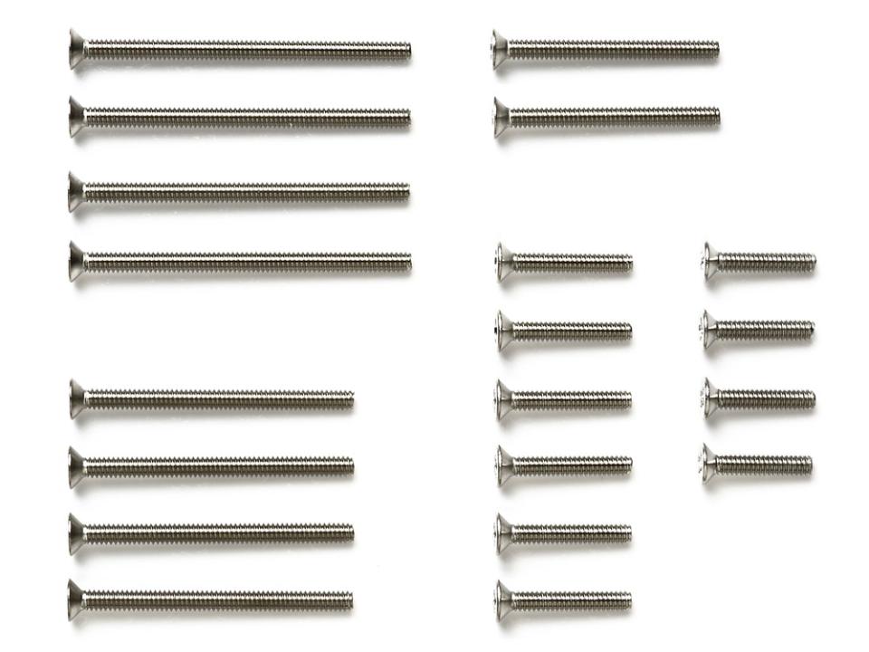 Tamiya Stainless Steel Countersunk Screw Set (10/12/20/25/30mm)(15510)