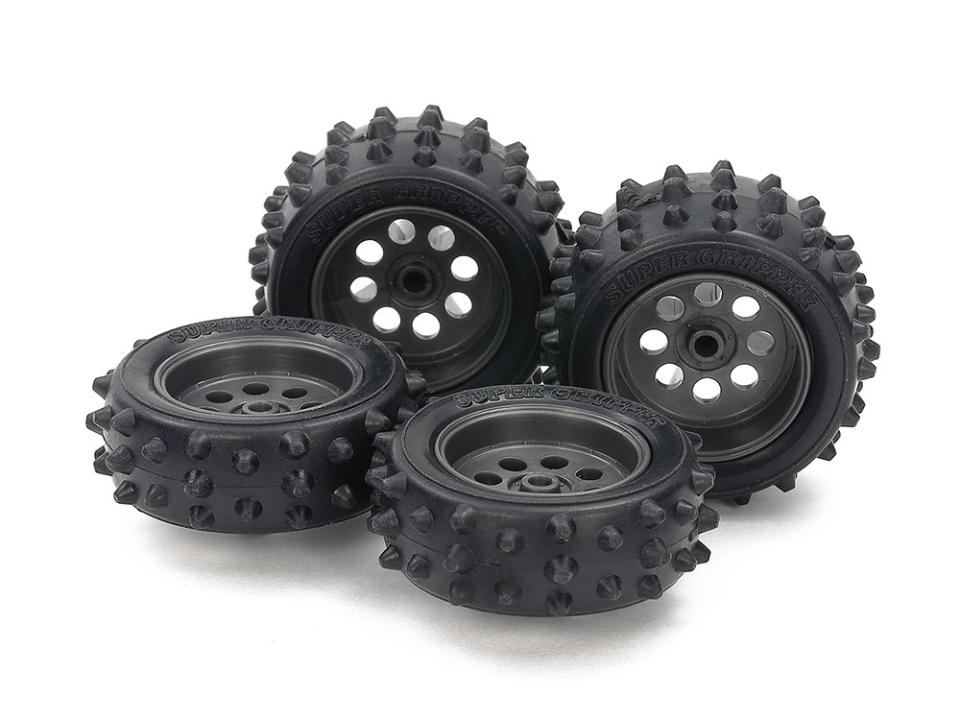 Tamiya Spike Tire & Wheel Set (for EZ Chassis)(15547)