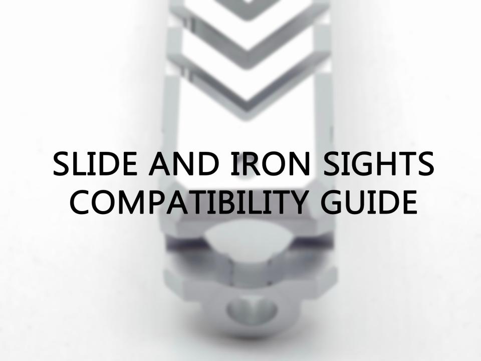 Slides and Iron Sight Compatibility